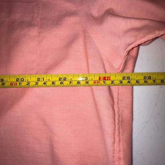 Casual Peach Button Down Shirt with Classic Collar - Picture 9 of 11
